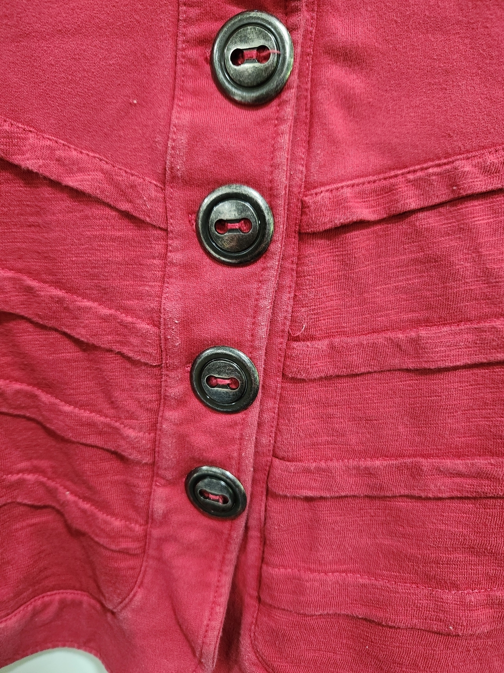 neon buddha Raspberry Button-Front Blazer Jacket - Picture 2 of 7